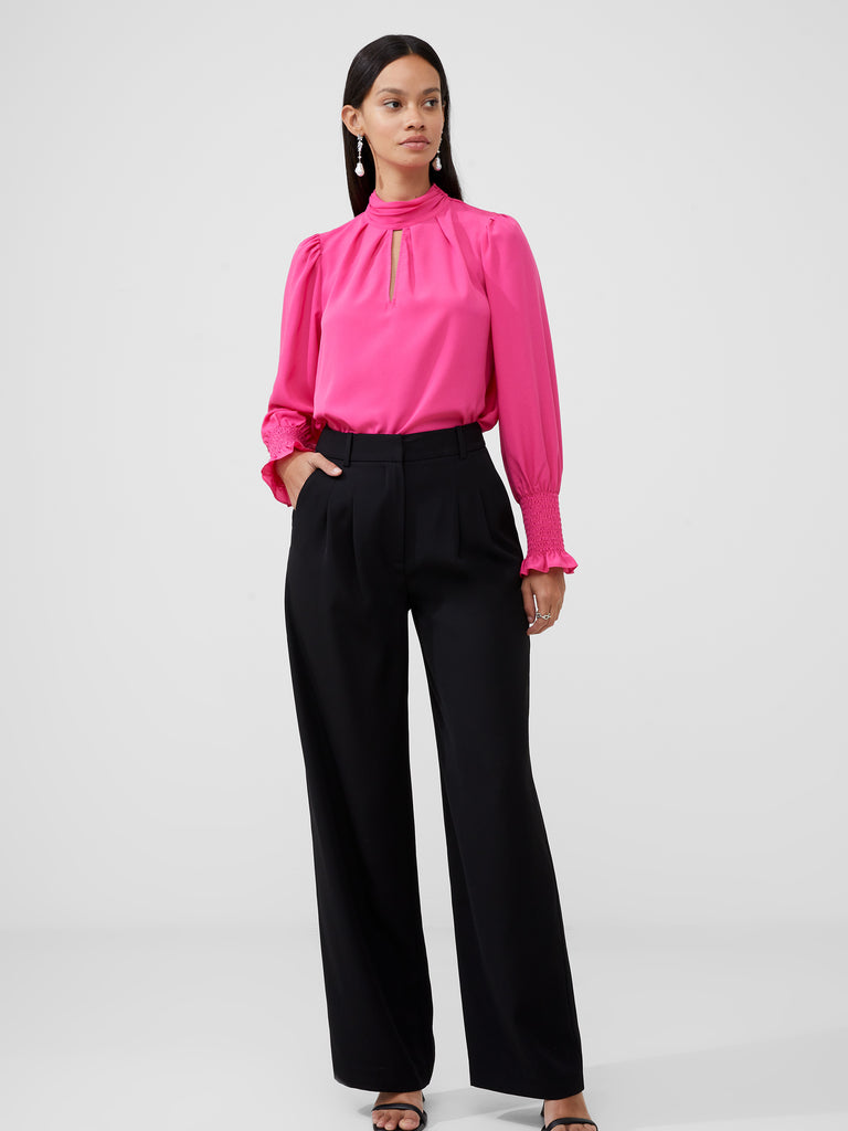 Crepe Light Keyhole Top Fuchsia | French Connection US