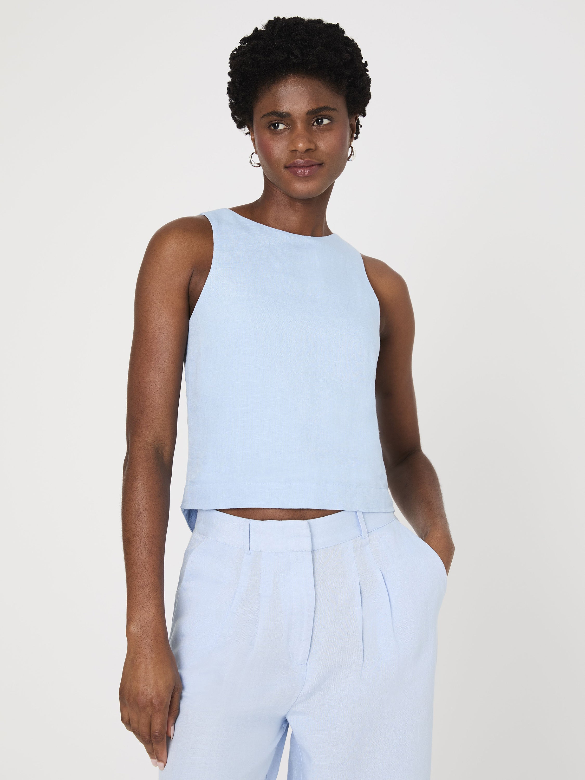 Birdie Linen Swing Top