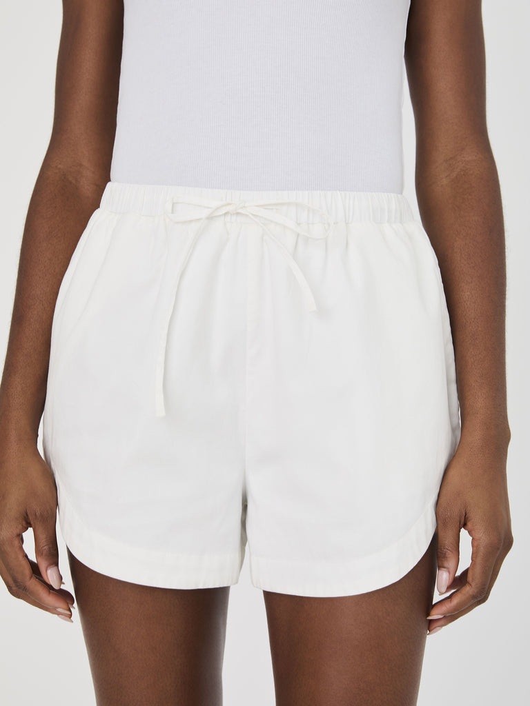 Alexis Cotton Drawstring Shorts Summer White | French