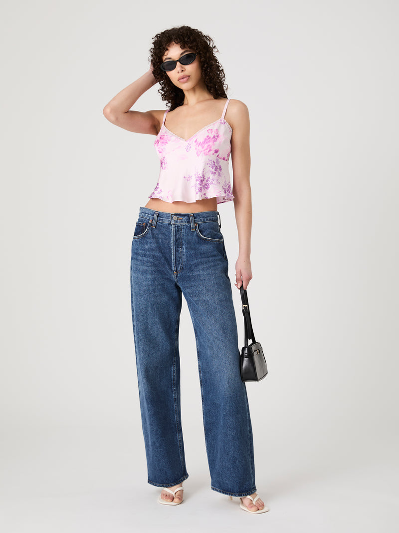 Elyria Oona Satin Babydoll Top