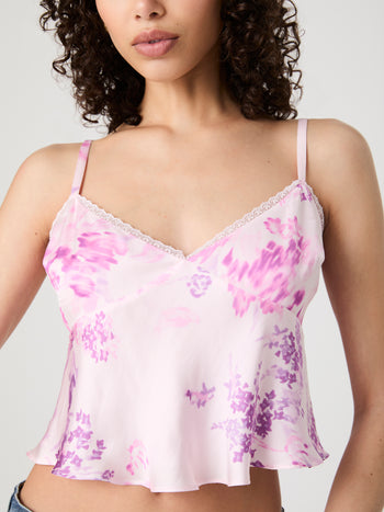 Elyria Oona Satin Babydoll Top