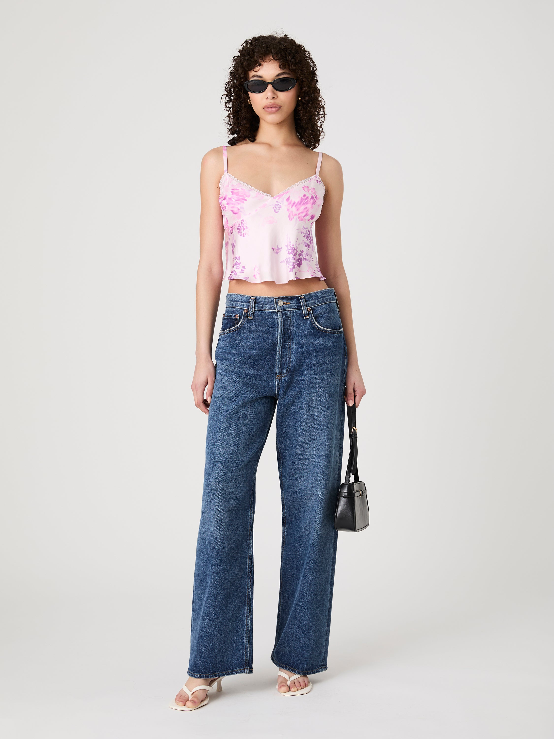 Elyria Oona Satin Babydoll Top