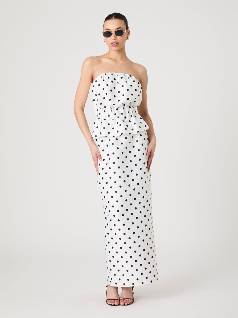 Polka Dot Maxi Skirt