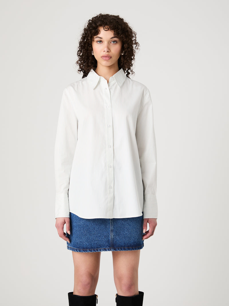 Pinstripe Poplin Button Down