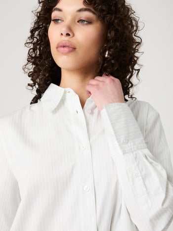 Pinstripe Poplin Button Down