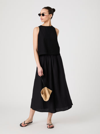 Birdie Linen Shell Top