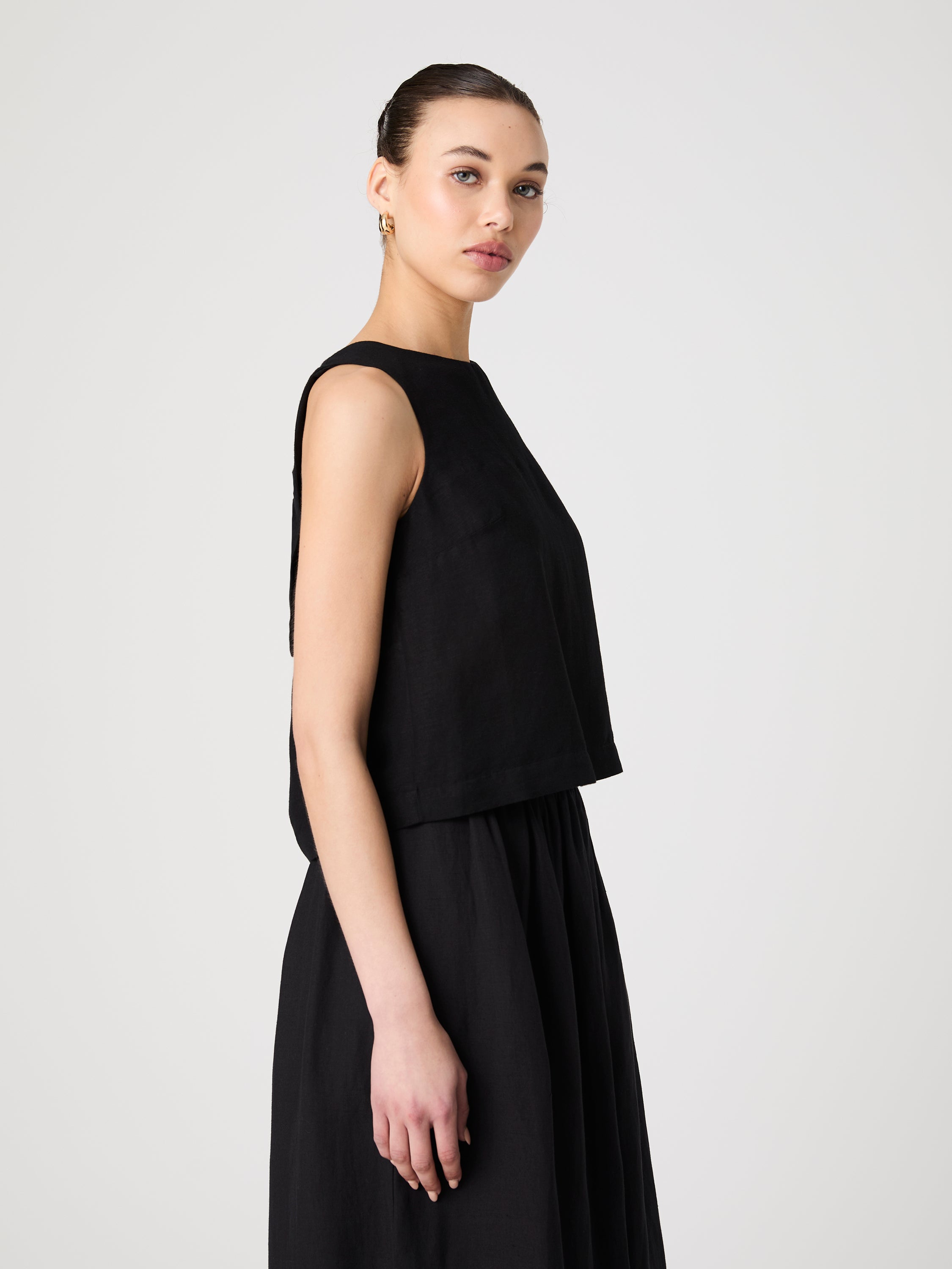 Birdie Linen Shell Top
