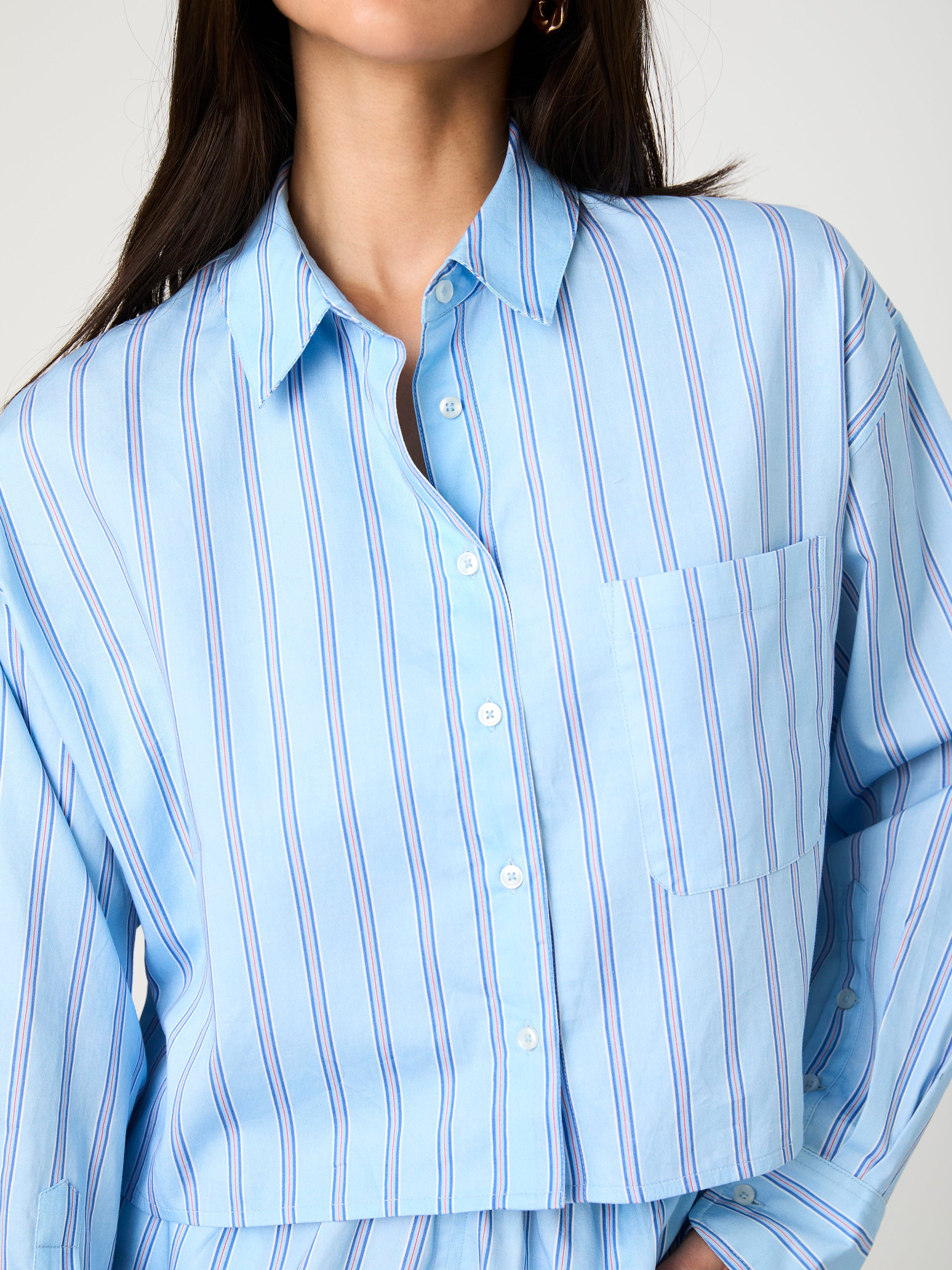 売れ筋商品|||フレンチコネクション カットソー トップス レディース Women's Lorenzo Striped Cropped Shirt Lorenzo Stripe Lorenzo Stripe Cropped Shirt Lorenzo Stripe | French