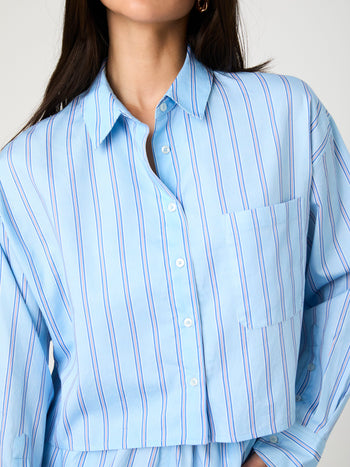 Lorenzo Stripe Cropped Shirt