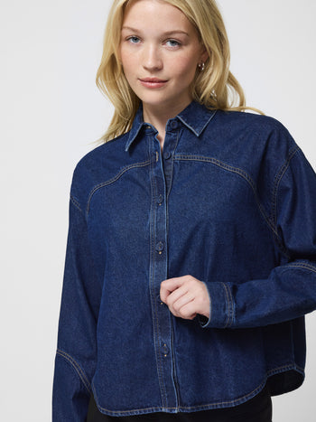Archie Denim Cropped Shirt