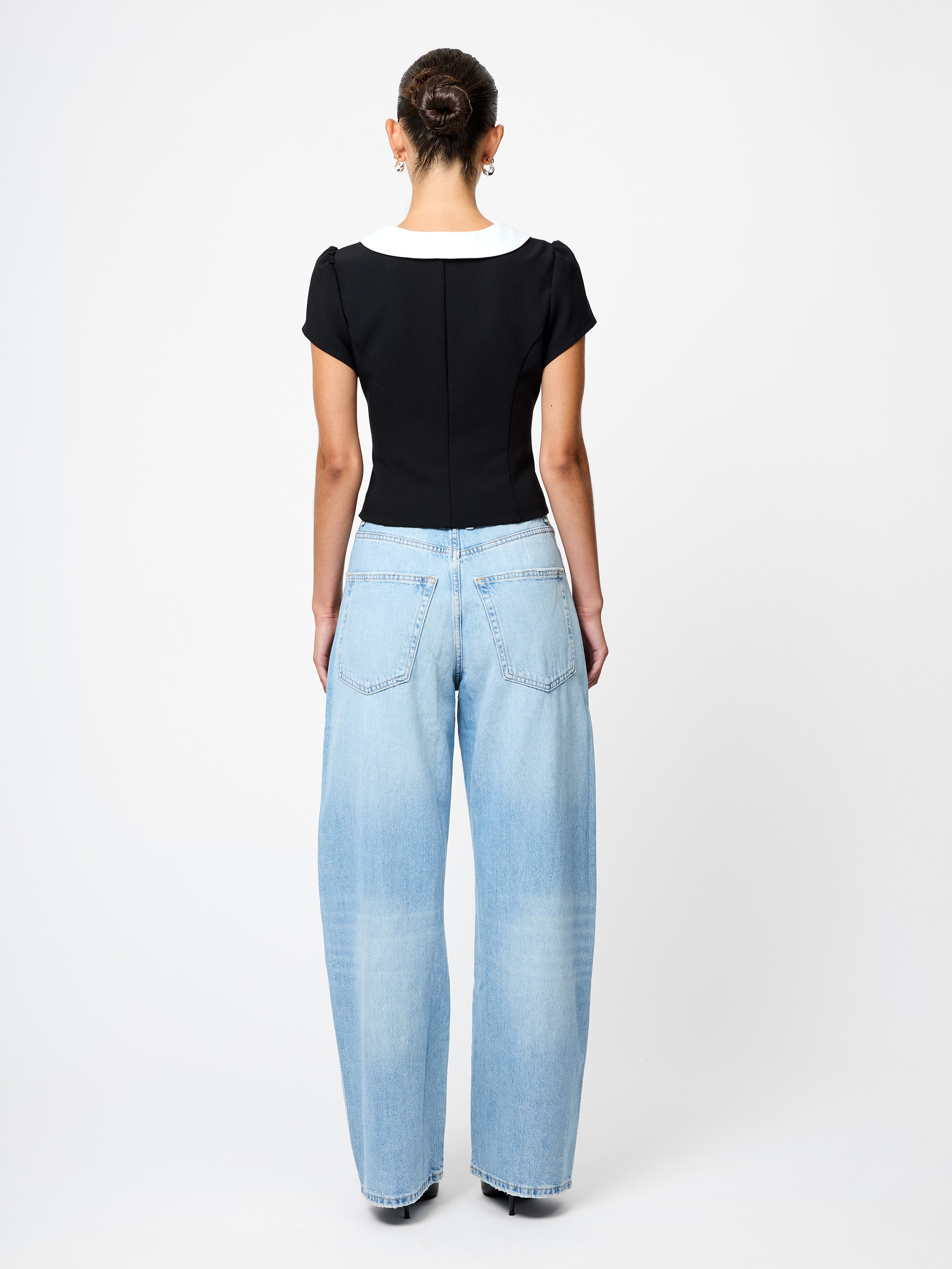 Azra Oversized Collar Top