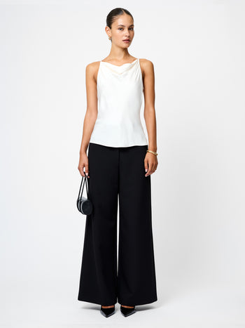 Ennis Satin Cowl Neck Top