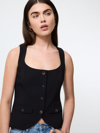 Azra Twill Two Pocket Top