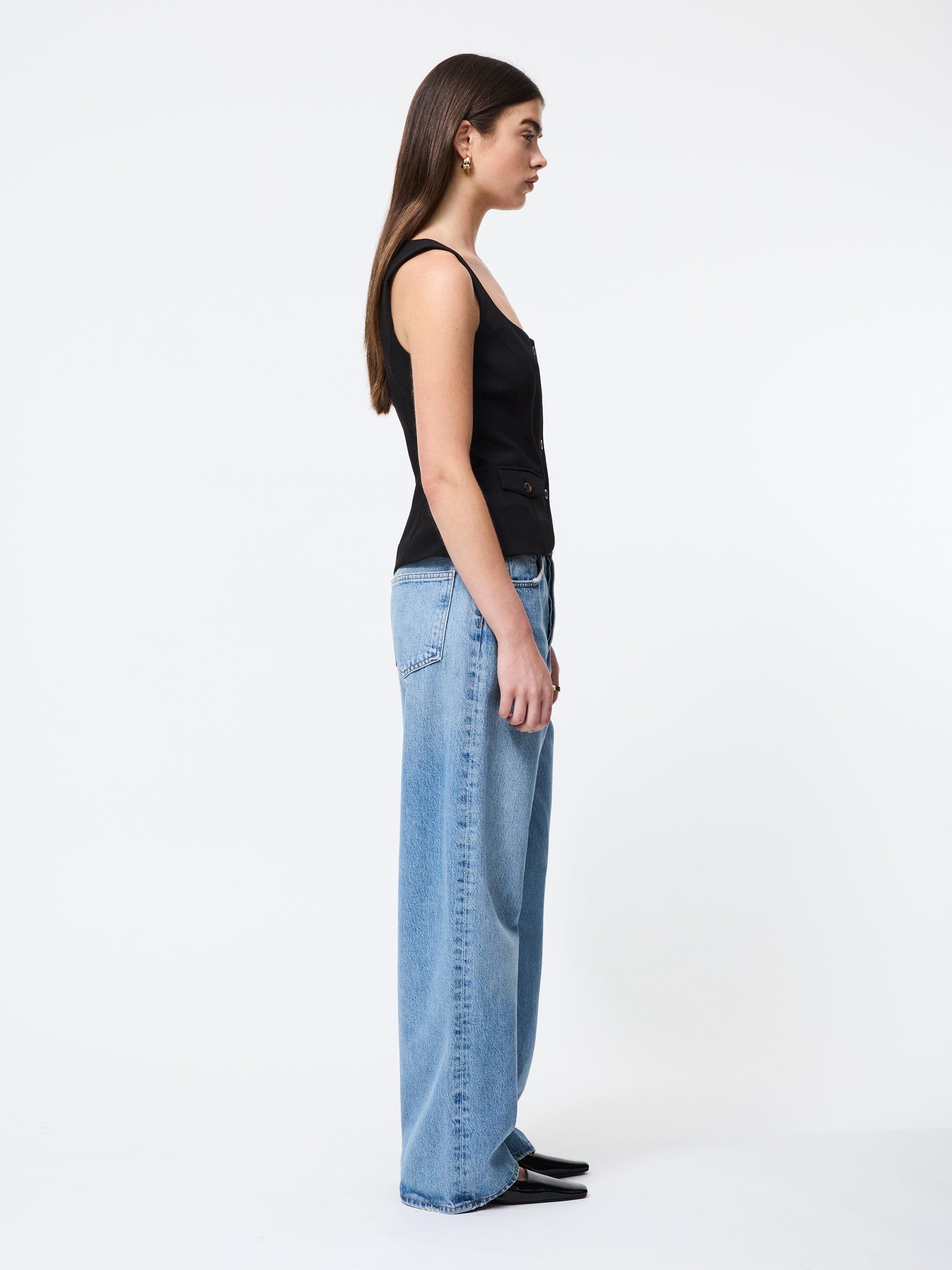 Azra Twill Two Pocket Top