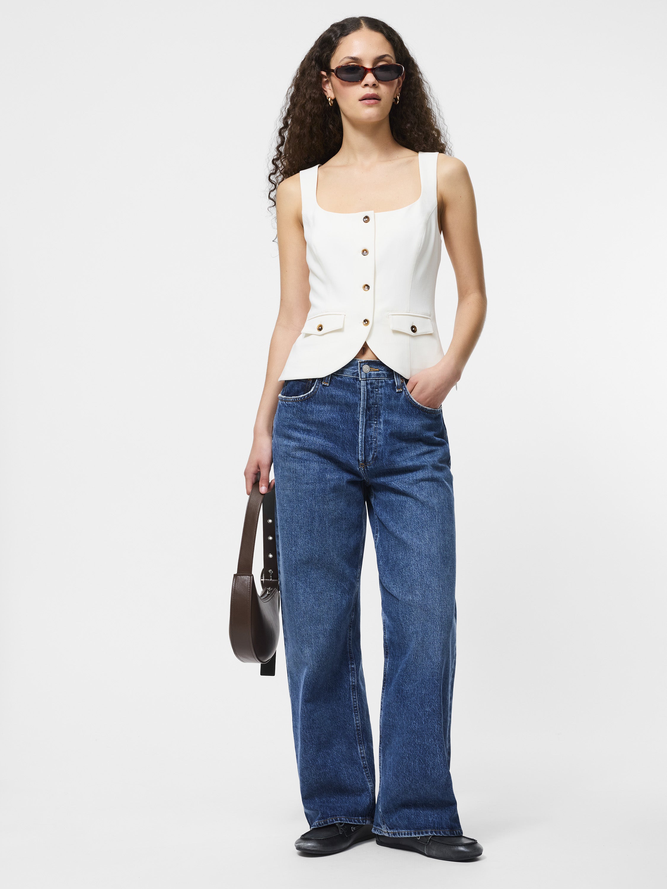 Azra Twill Two Pocket Top