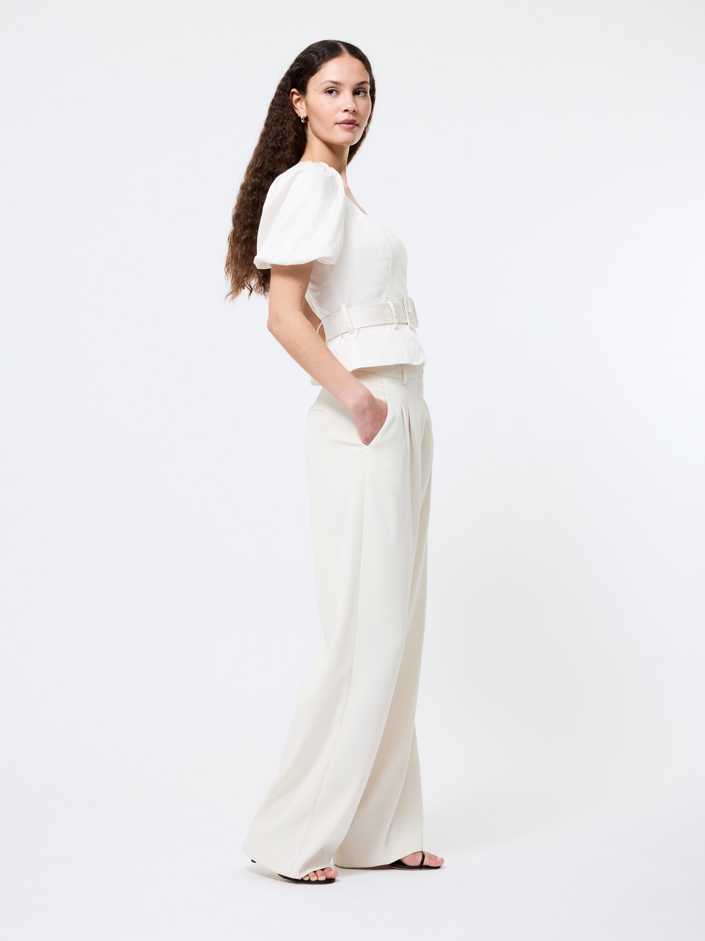 Sateen Puff Sleeve Top