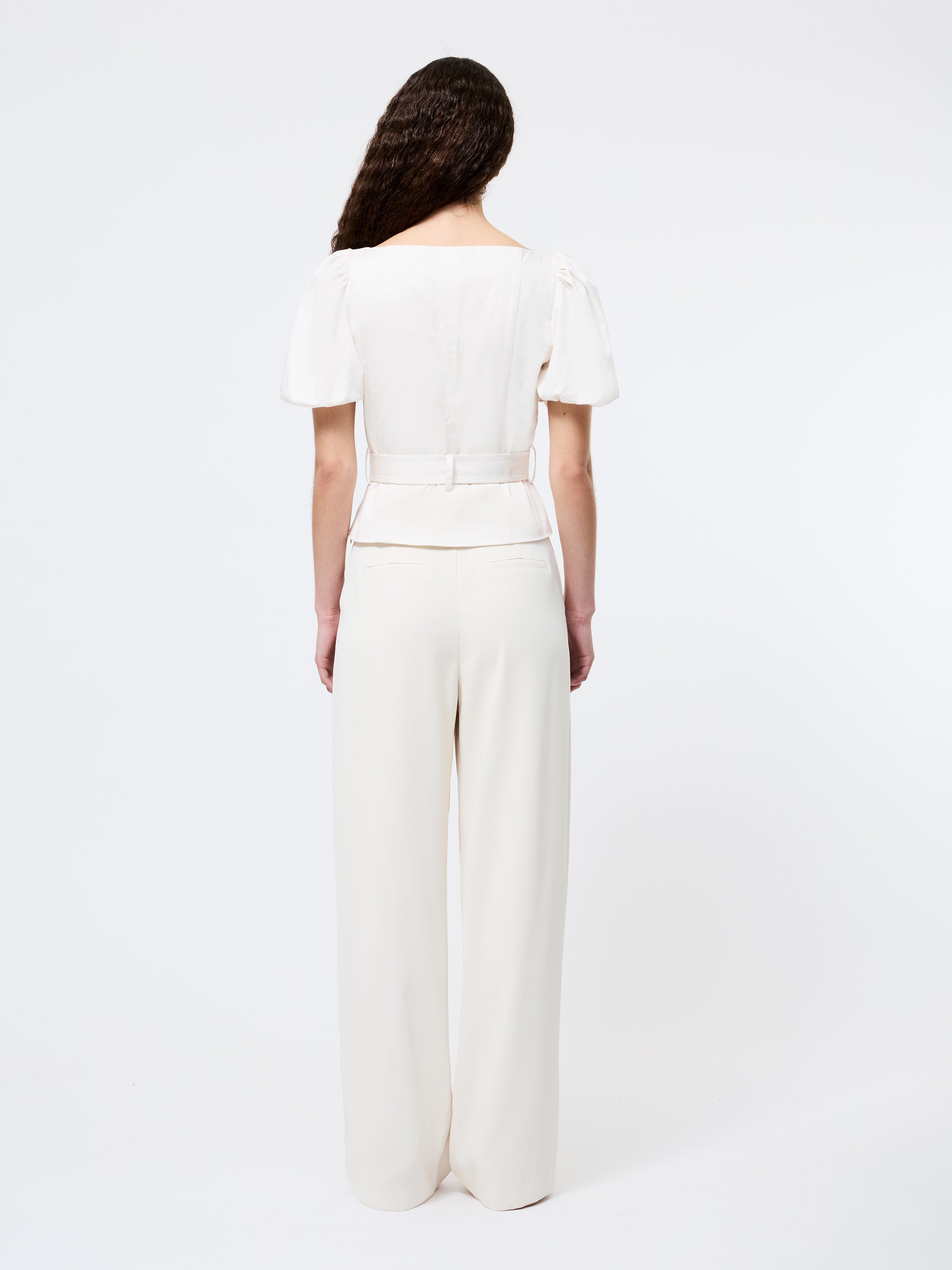 Sateen Puff Sleeve Top