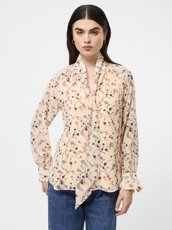 Leithia Wispy Chiffon Neck Tie Top