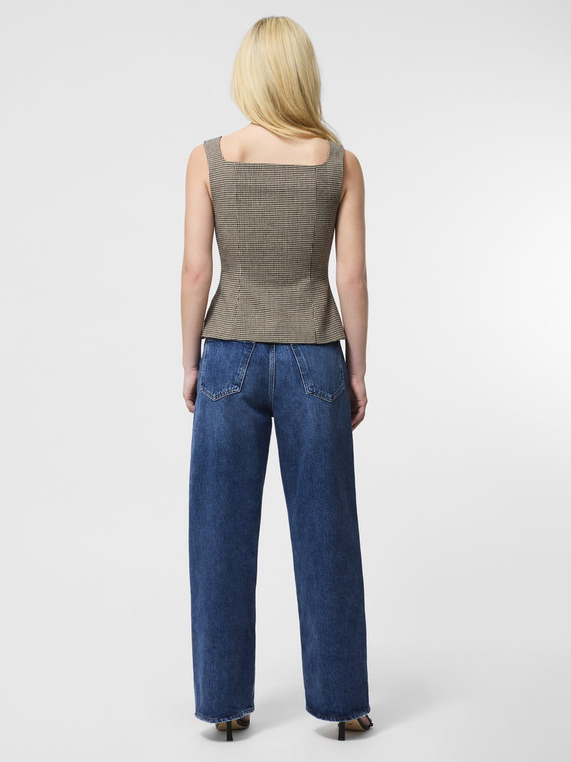 Houndstooth Wool Sleeveless Top