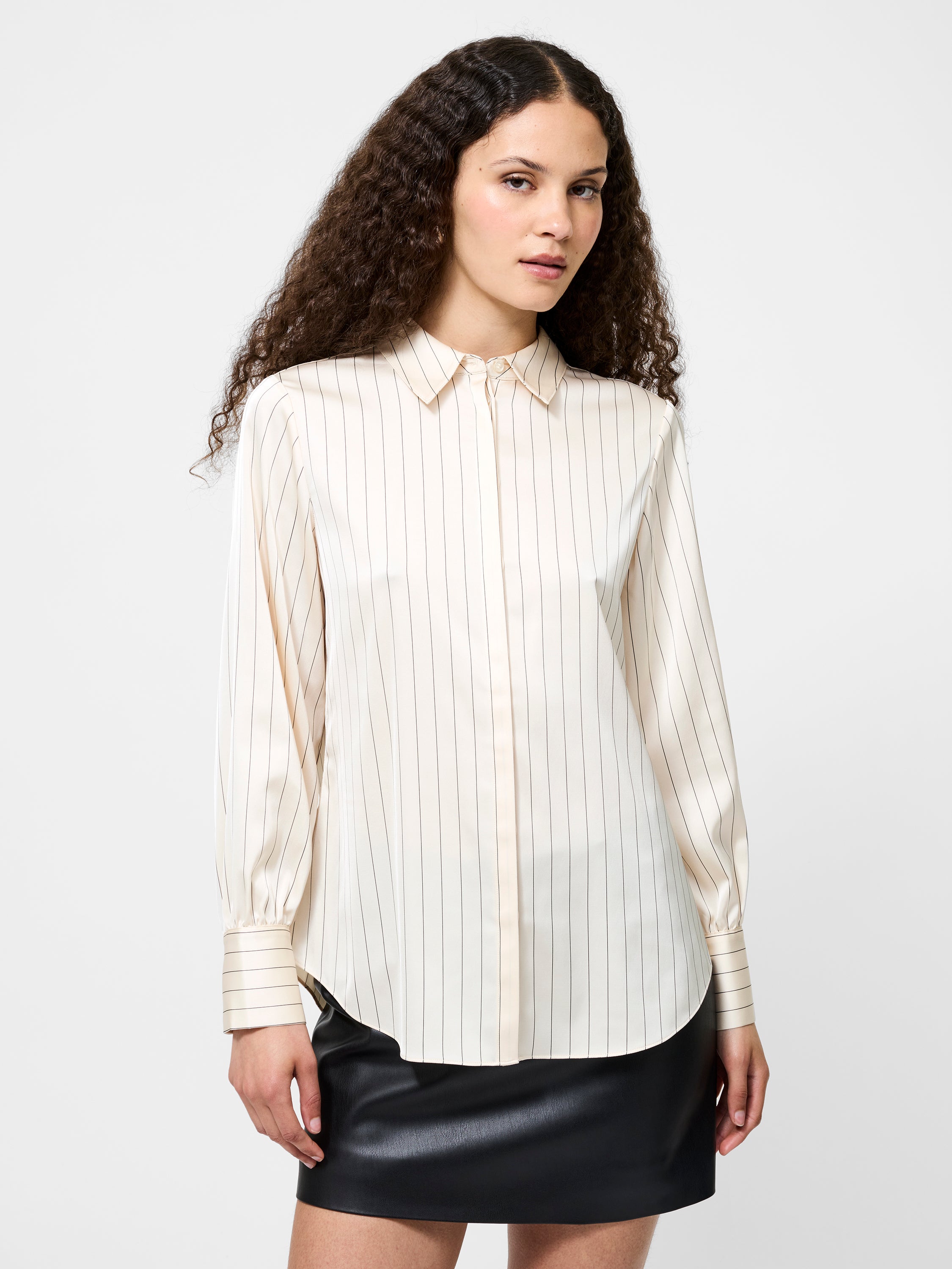 Satin Pinstripe Shirt