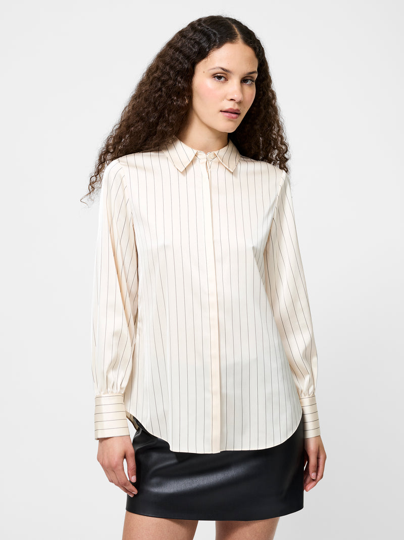 Satin Pinstripe Shirt