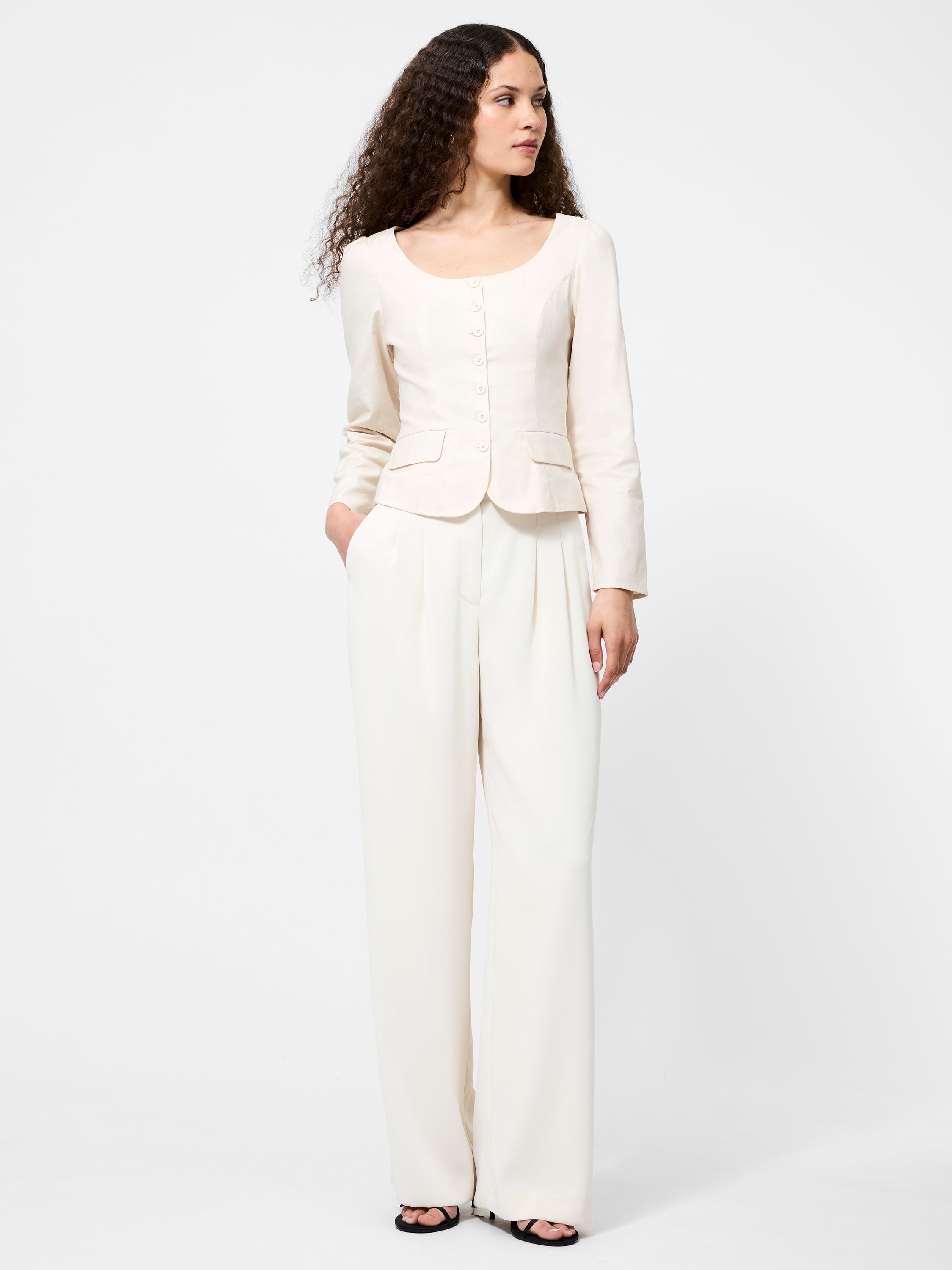 Inga Poplin Scoop Neck Top