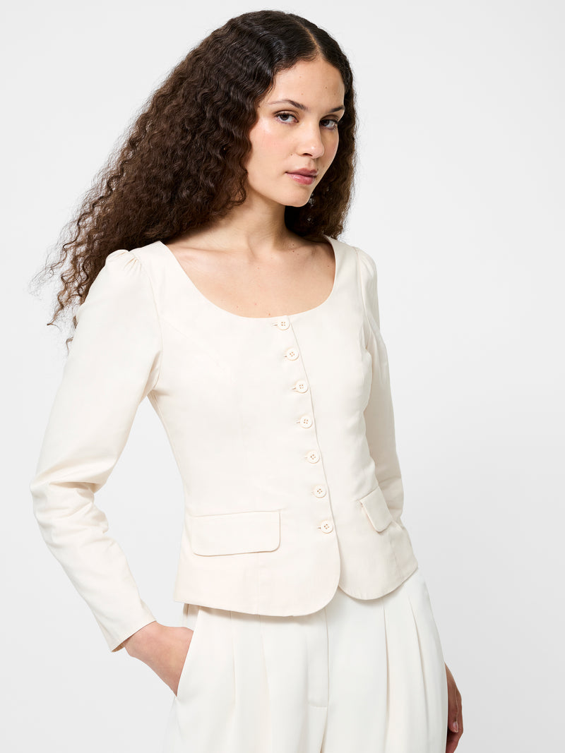 Inga Poplin Scoop Neck Top