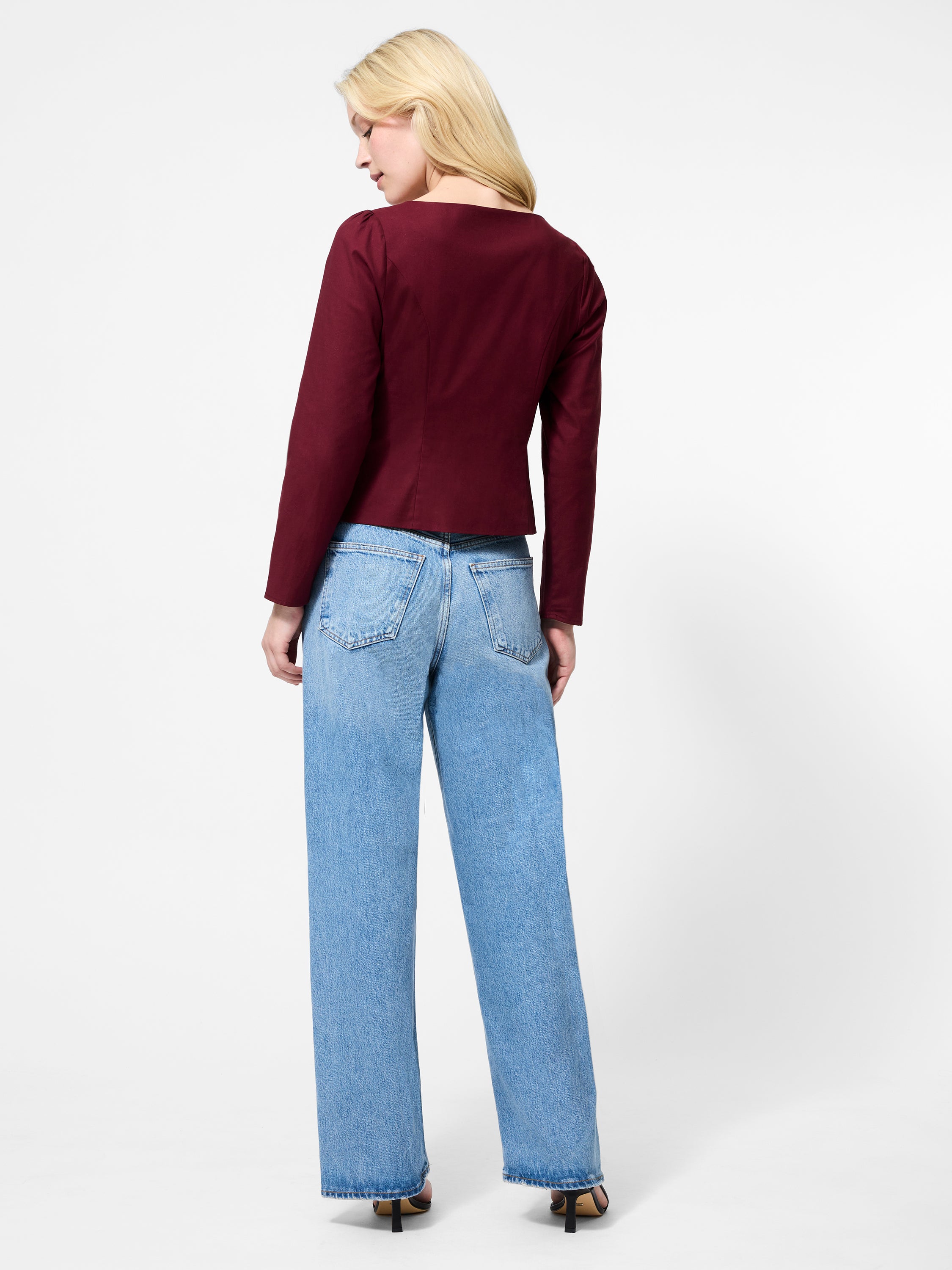 Inga Poplin Scoop Neck Top