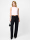 Carey Combo Velvet Bow Top