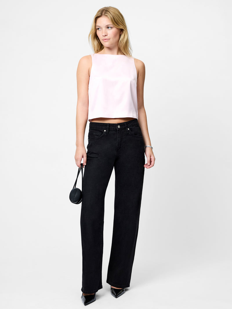 Carey Combo Velvet Bow Top