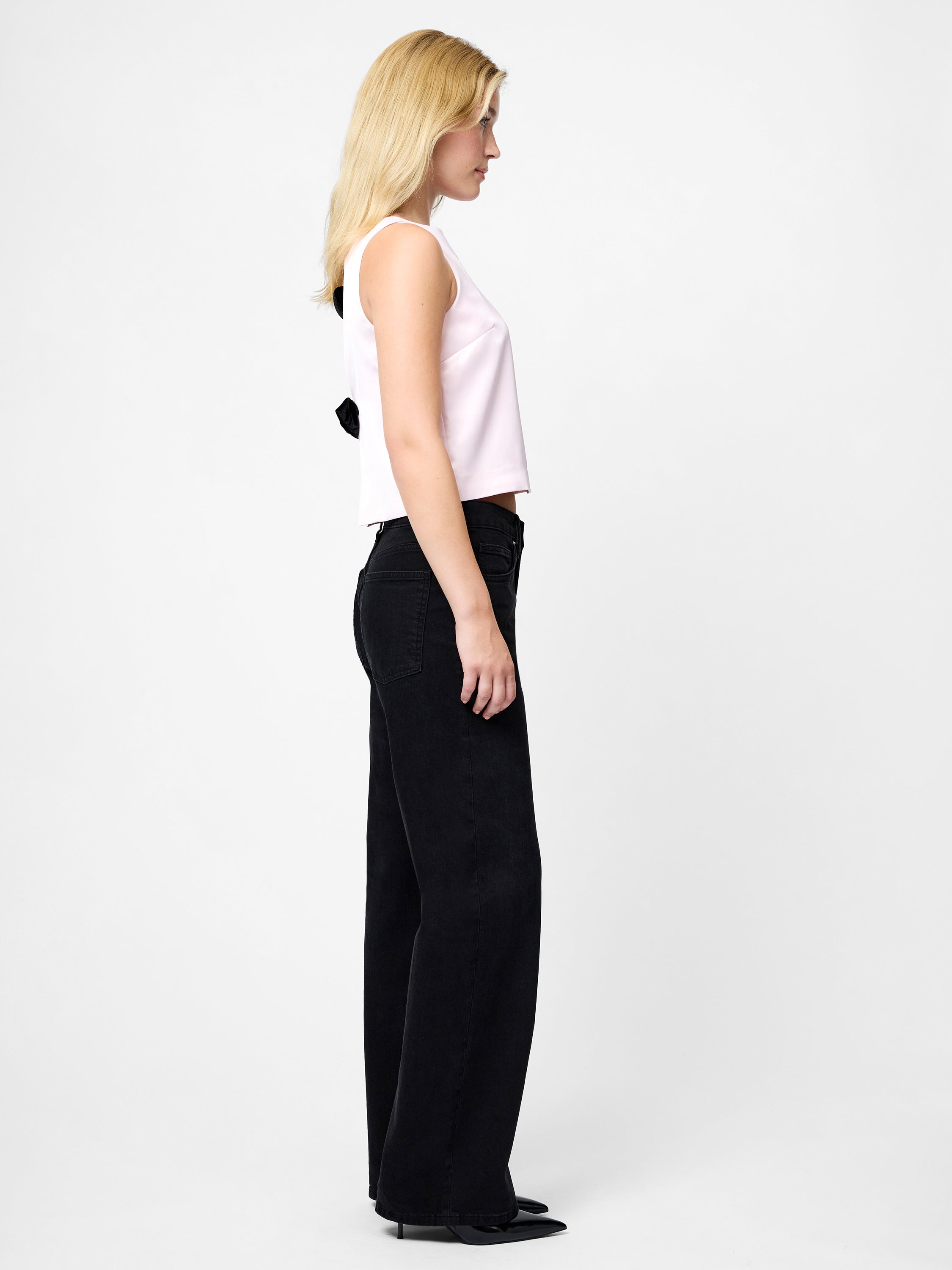 Carey Combo Velvet Bow Top