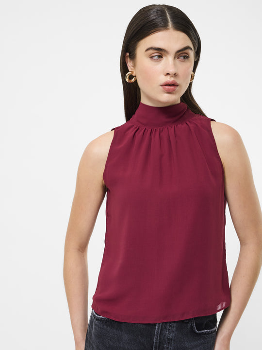 Marina Chiffon Sleeveless Bow Top