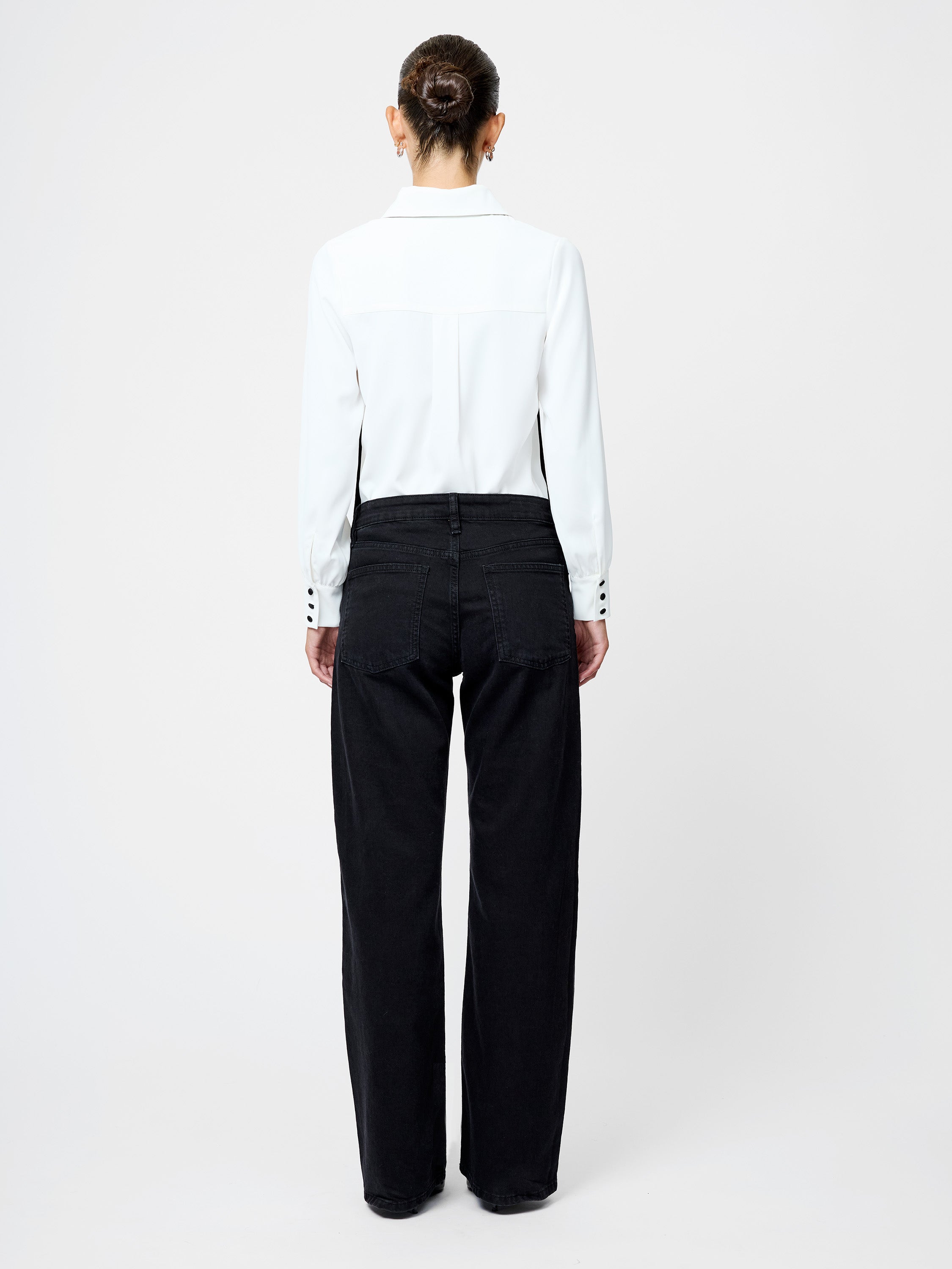 Quinn Crepe Satin Bow Blouse