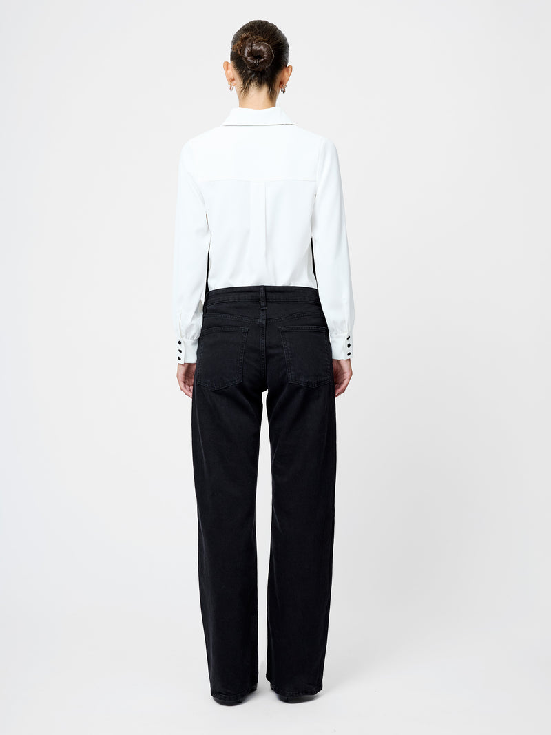 Quinn Crepe Satin Bow Blouse