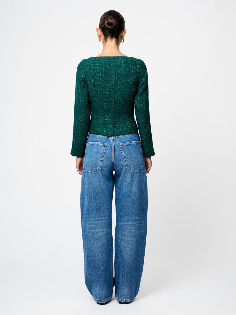 Shante Shimmer Double Breasted Top