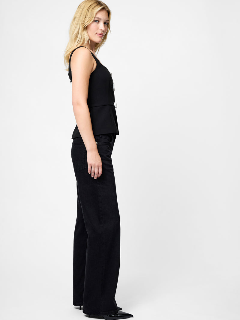 Azra Sleeveless Peplum Bow Top