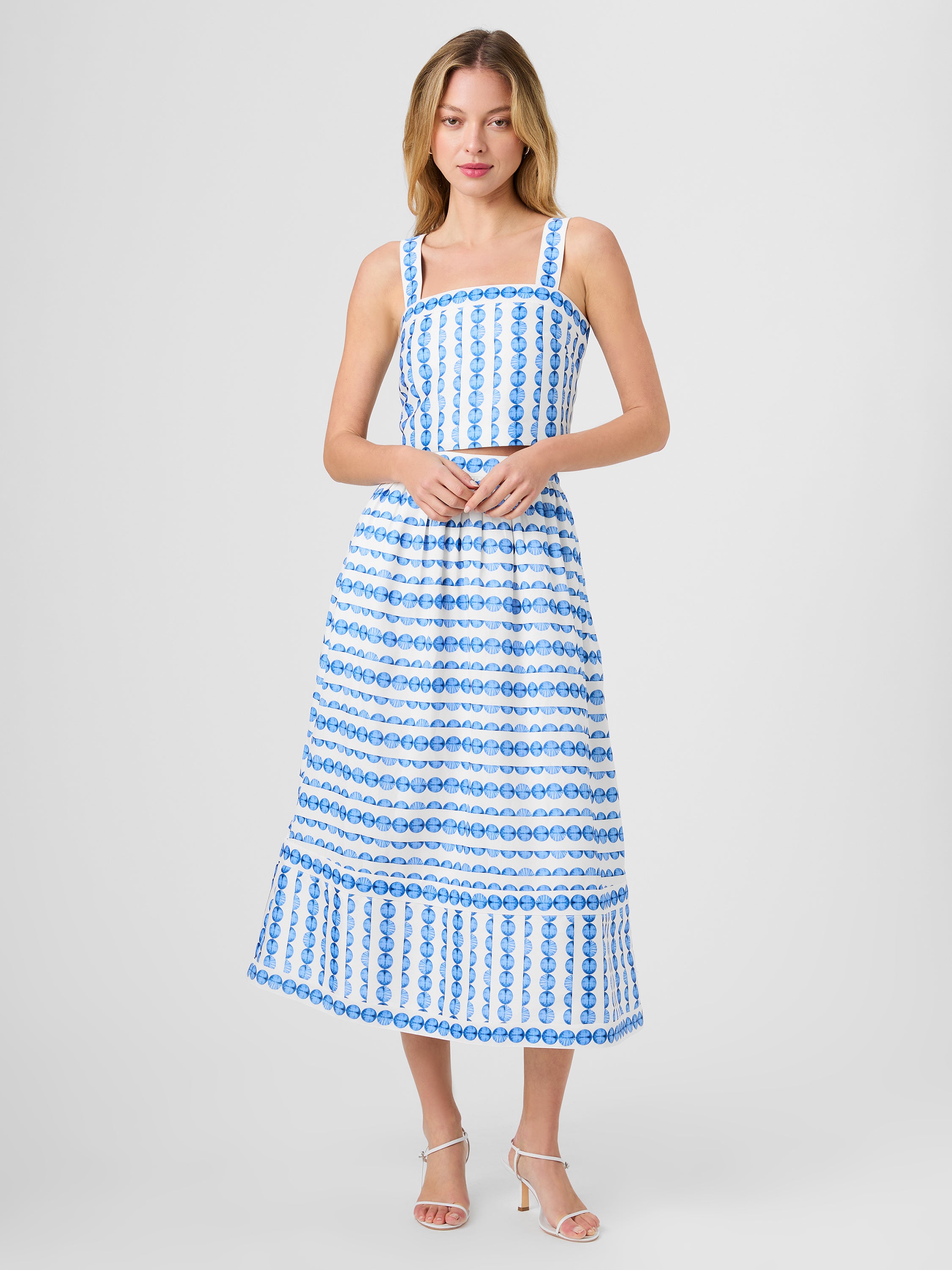 STRUCTURED TAFFETA MIDI SKIRT VIEW 7