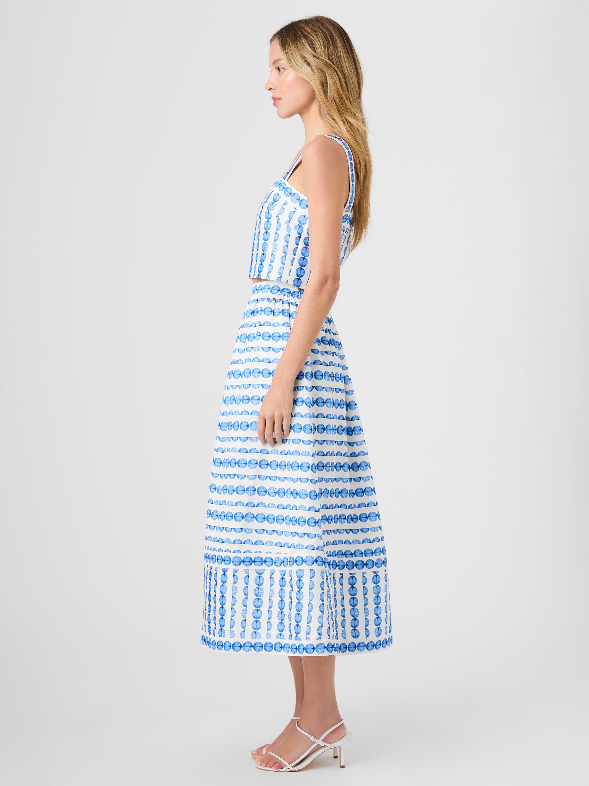 STRUCTURED TAFFETA MIDI SKIRT VIEW 8