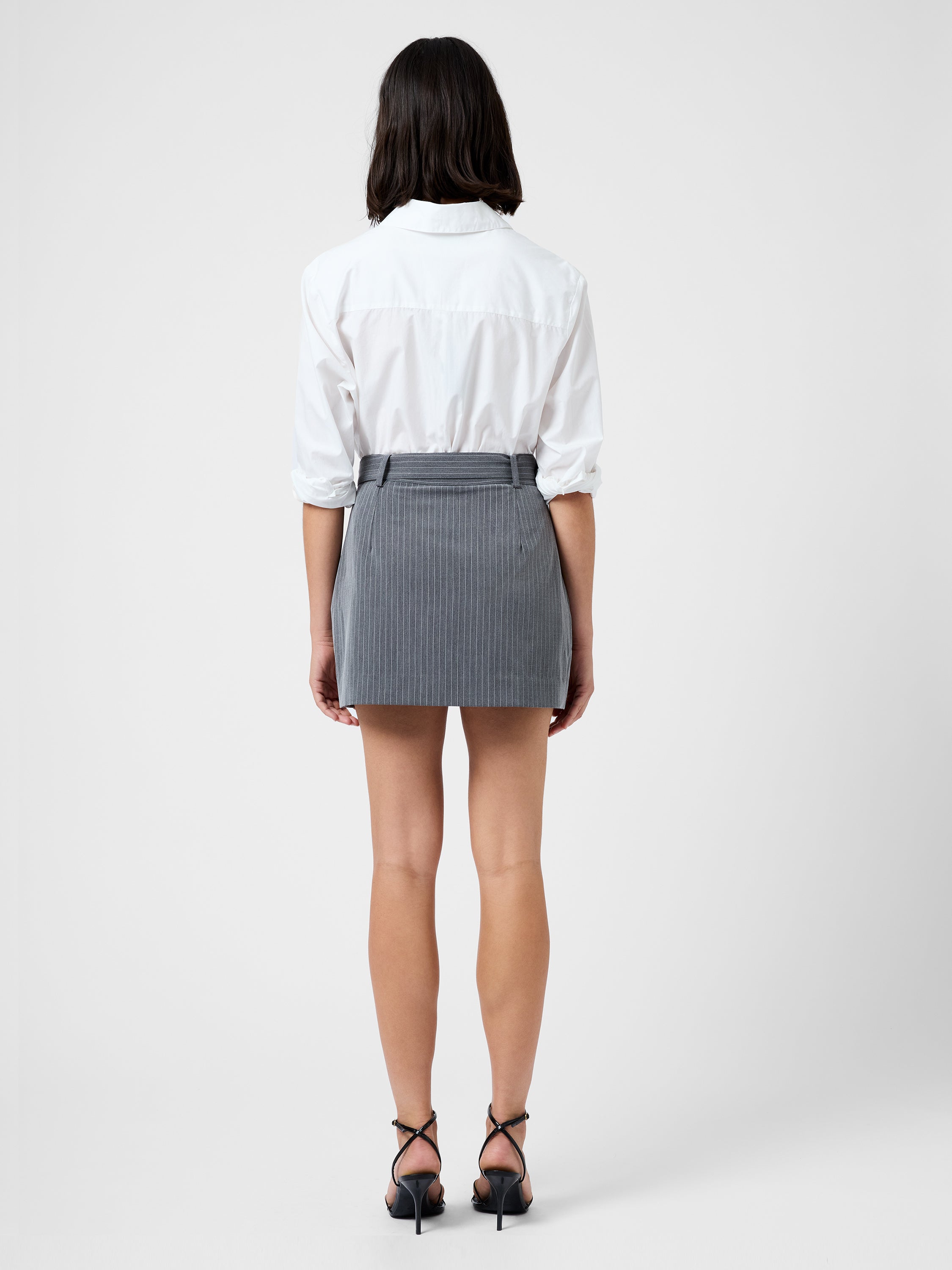 Minka Pinstripe Mini Skirt