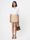 Cotton Twill Trench Mini Skirt