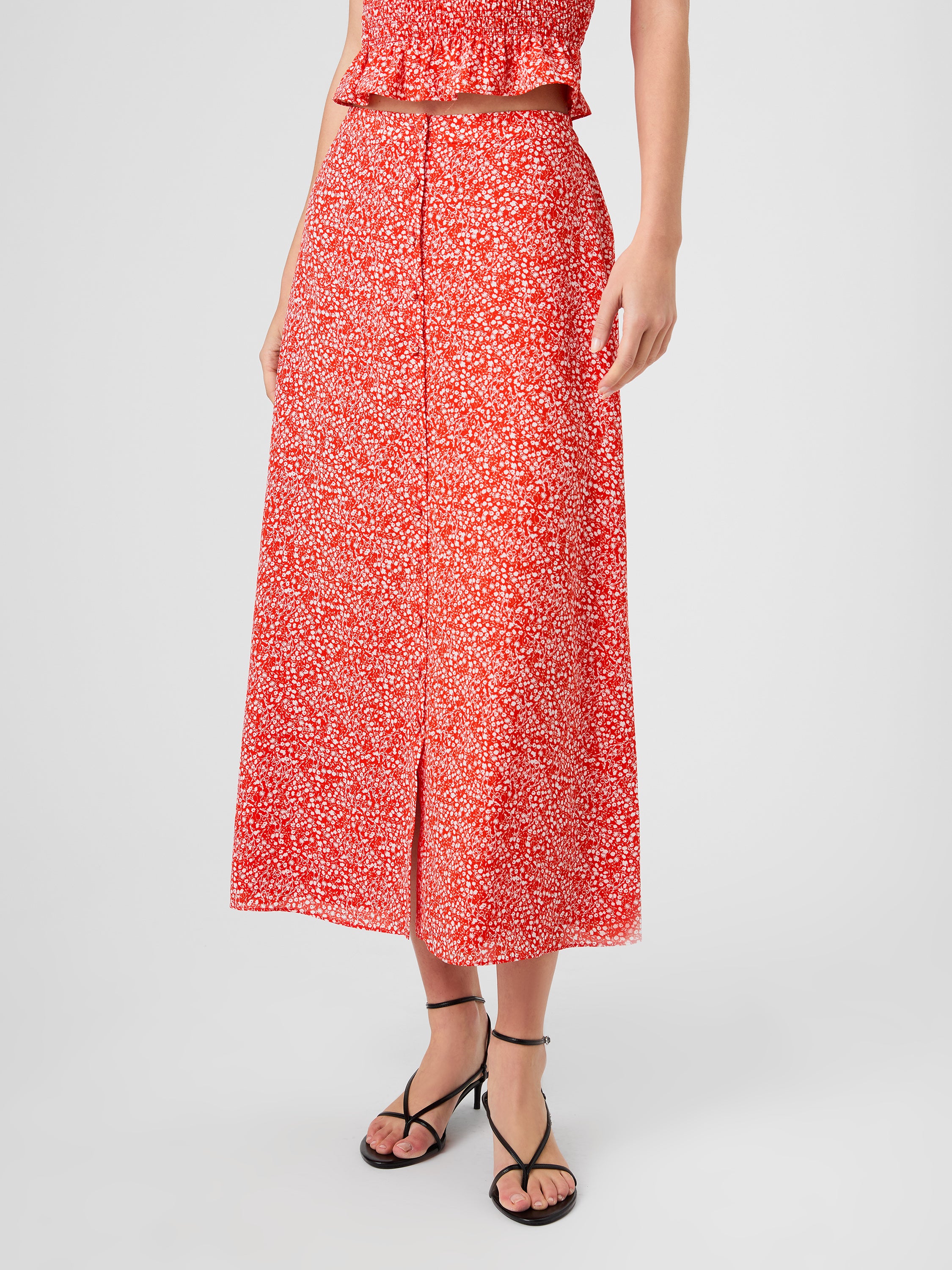 MADISON CREPE AGNES FLEUR MIDI SKIRT View 2 | Skirts & Shorts