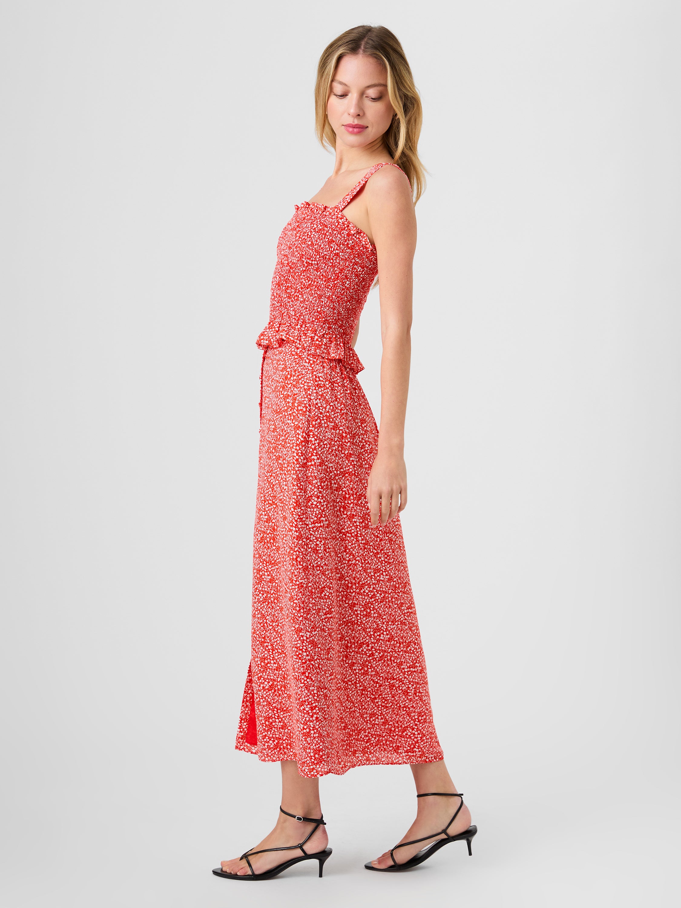 MADISON CREPE AGNES FLEUR MIDI SKIRT VIEW 5