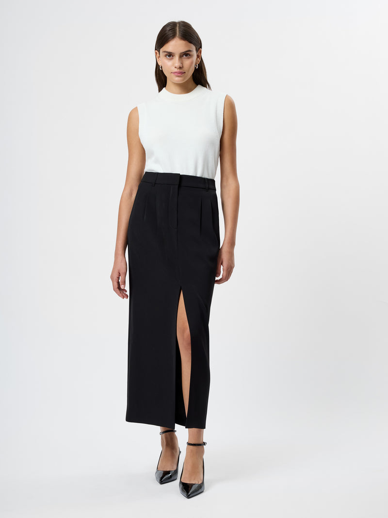 Harry Suiting Slit Midi Skirt