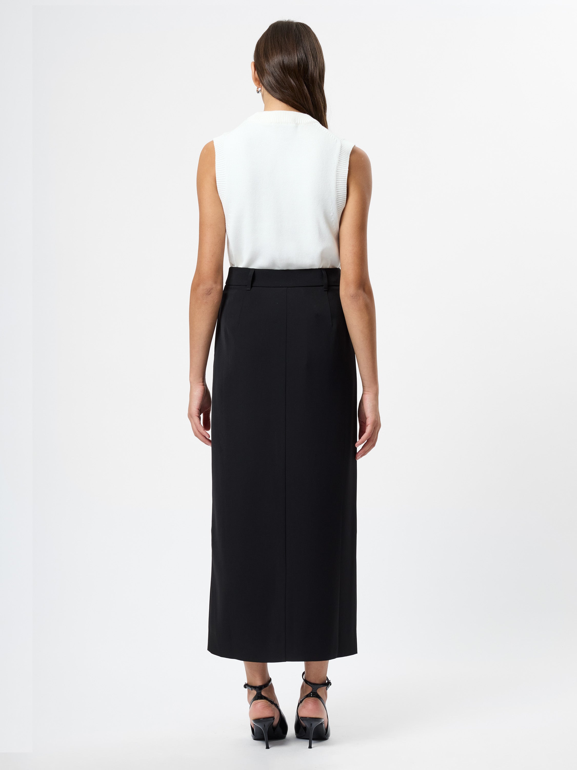 Harry Suiting Slit Midi Skirt