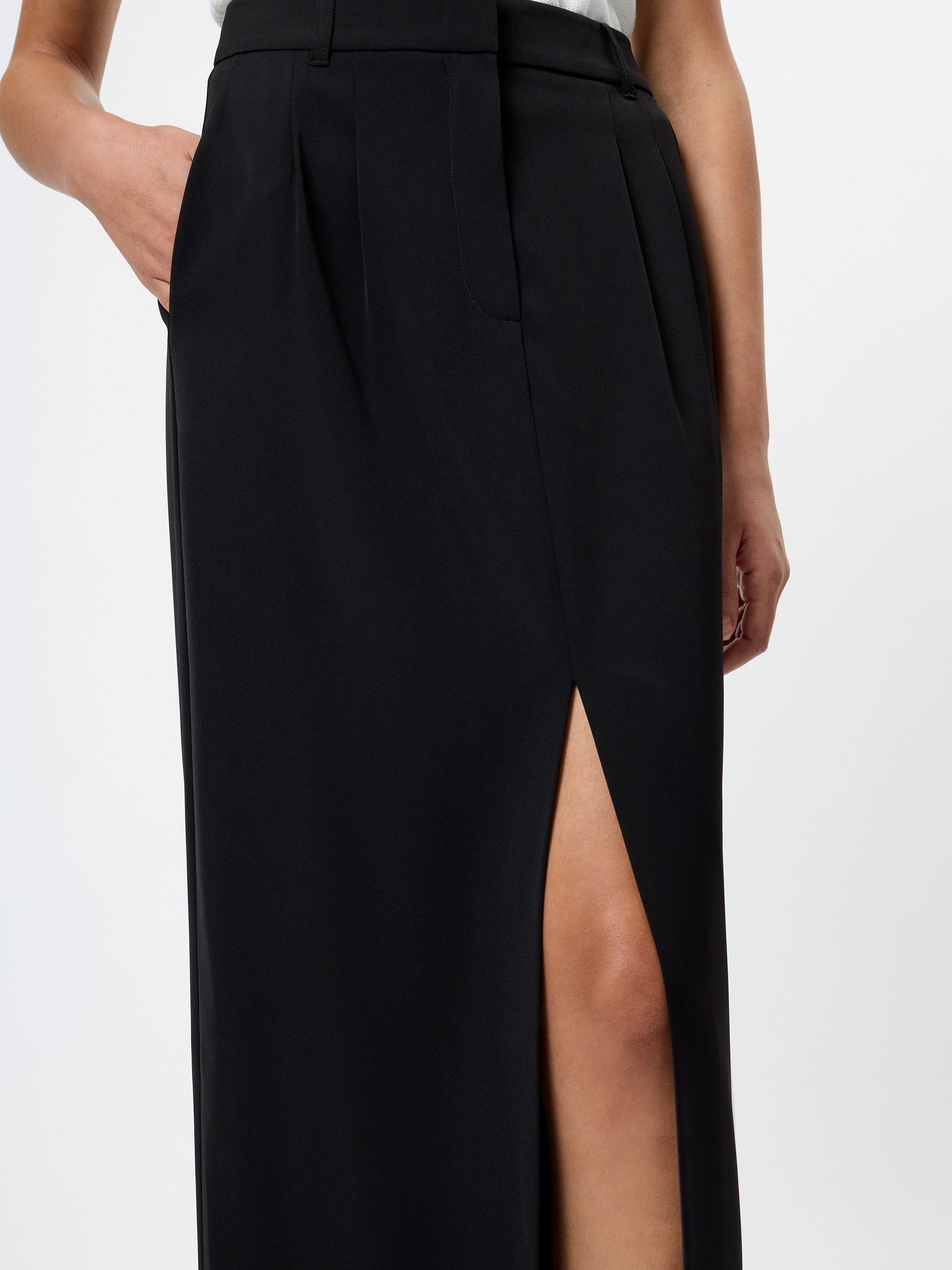 Harry Suiting Slit Midi Skirt | French Connection US
