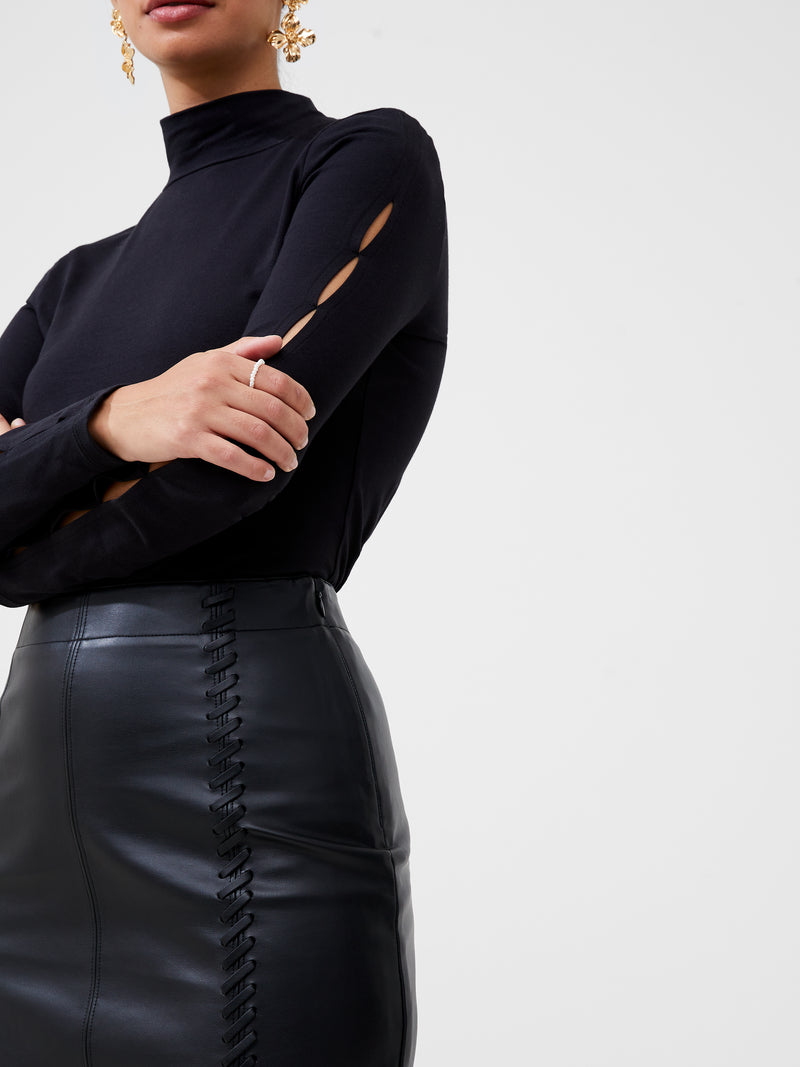 Faux Leather Pencil Maxi Skirt | Karen Millen