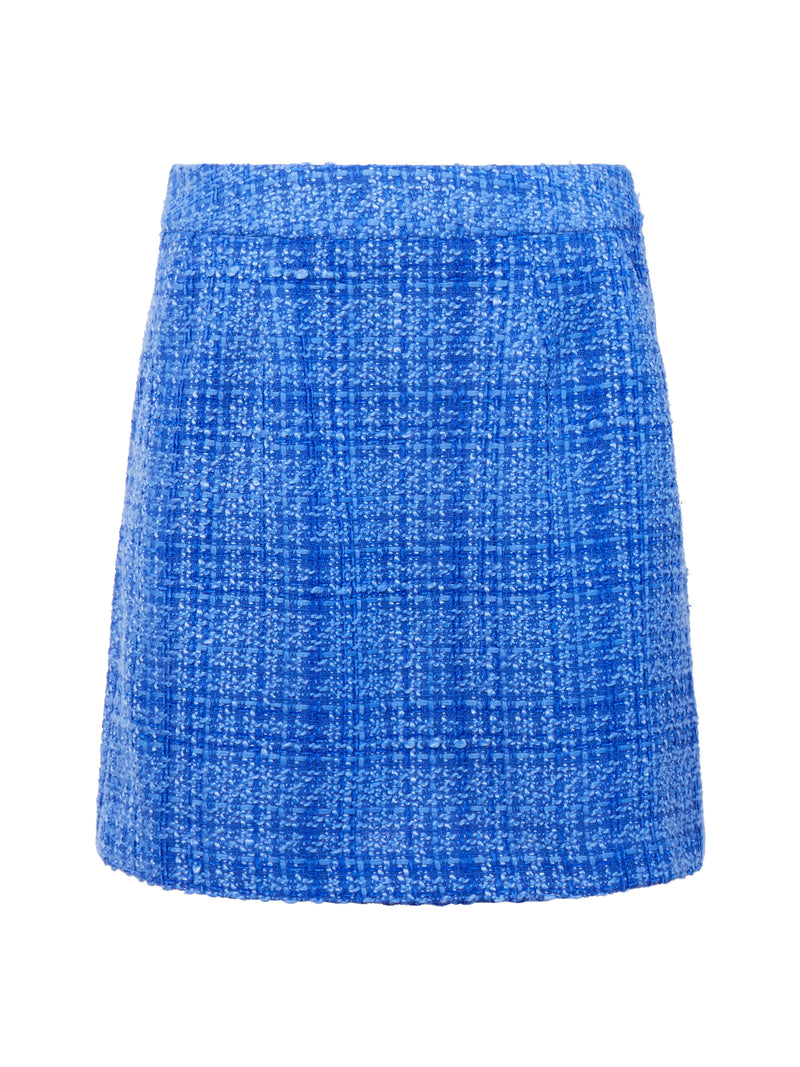 Azzurra Tweed Mini Skirt Light Blue Depths | French Connection US