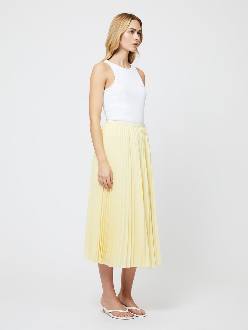 Sunburst Pleated Midi Skirt