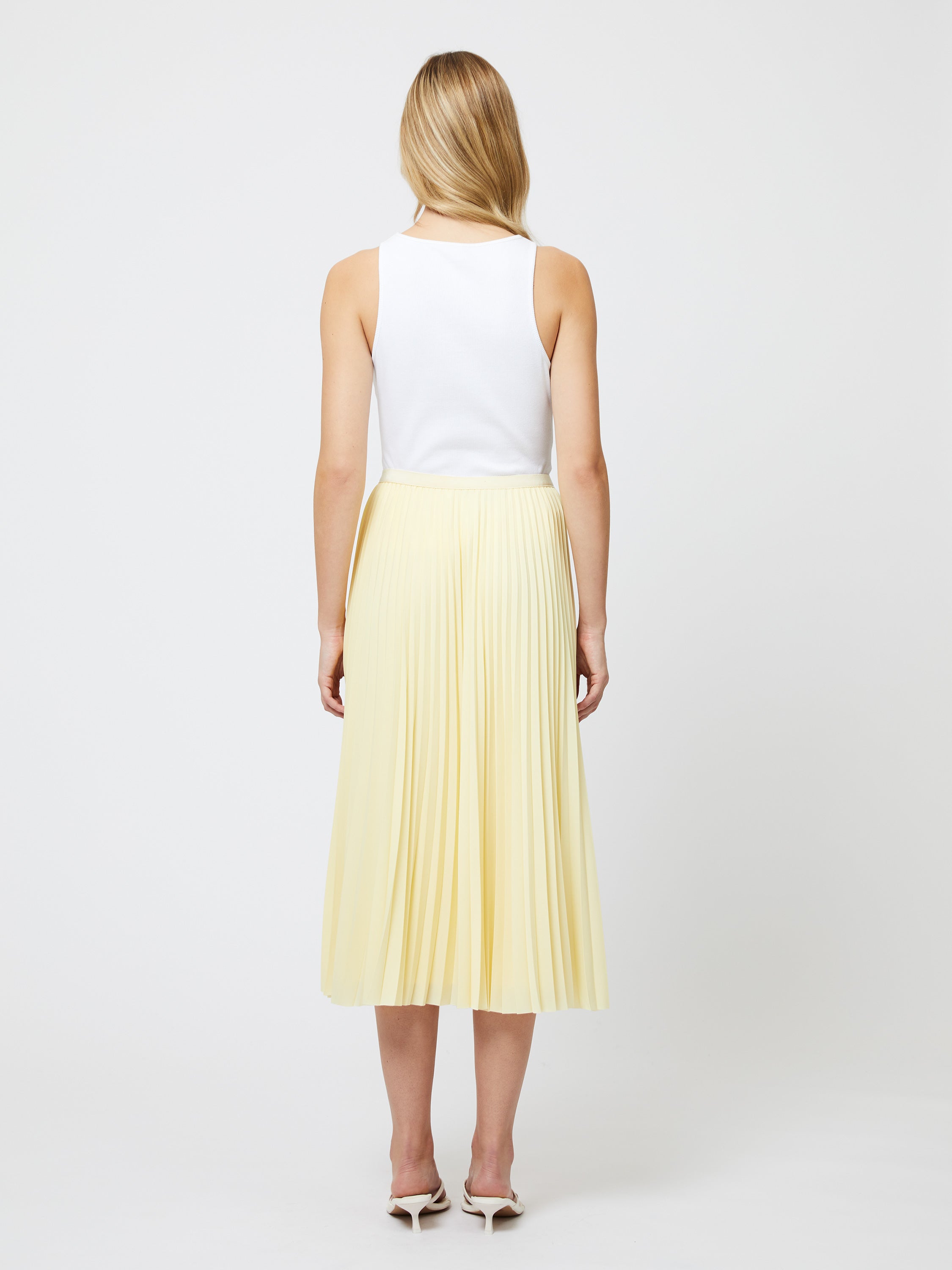 Sunburst Pleated Midi Skirt