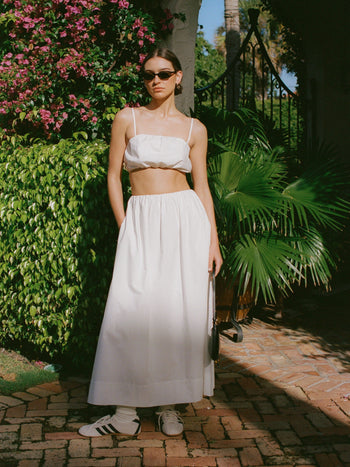 売れ筋商品|||フレンチコネクション カットソー トップス レディース Women's Nomi Cotton Crop Top Summer White Nomi Cotton Crop Top Summer White | French Connection US